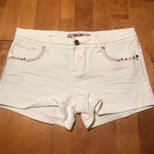 White Denim Shorts